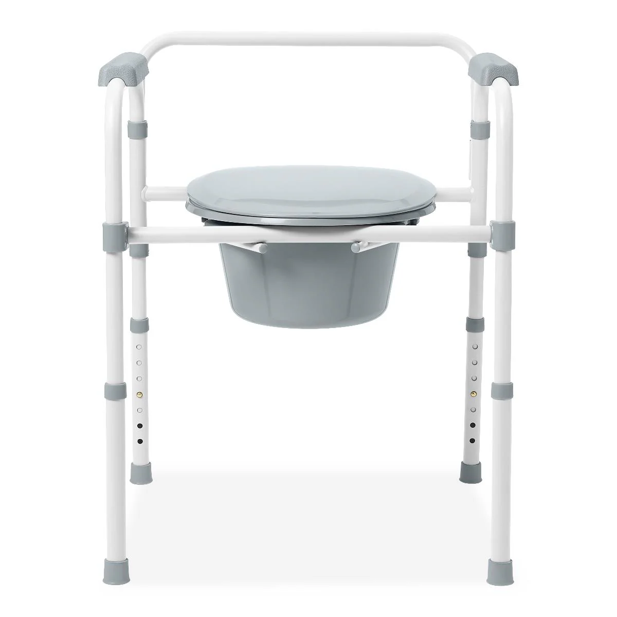 3-in-1 Bedside Commode - Elongated - Foldable - White - Image 4