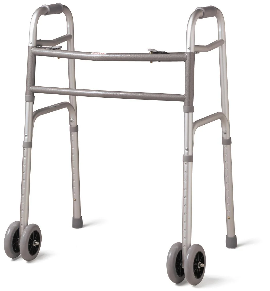 Bariatric Folding Walker with 5 Inch Wheels - Image 2