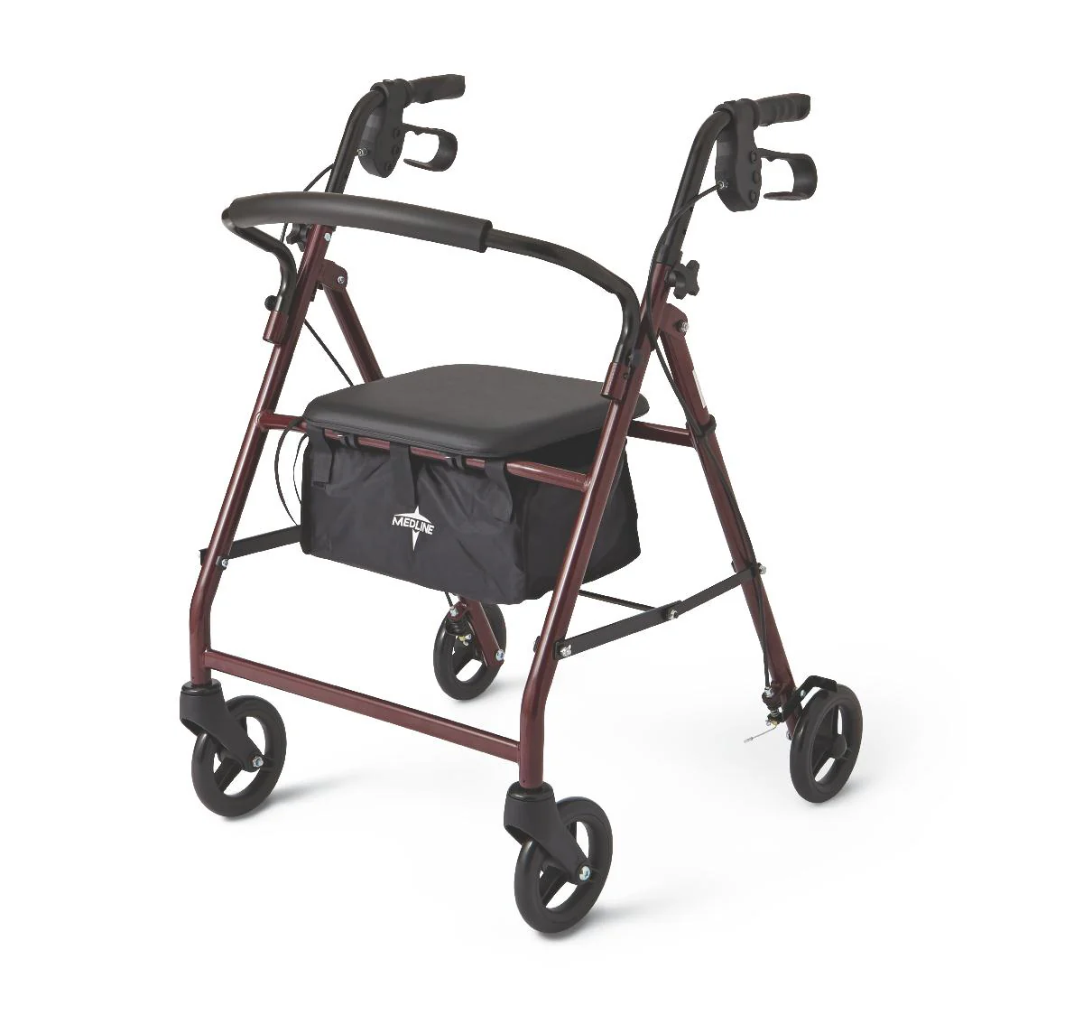 Rollator - Steel - Red - 6 In.Whls