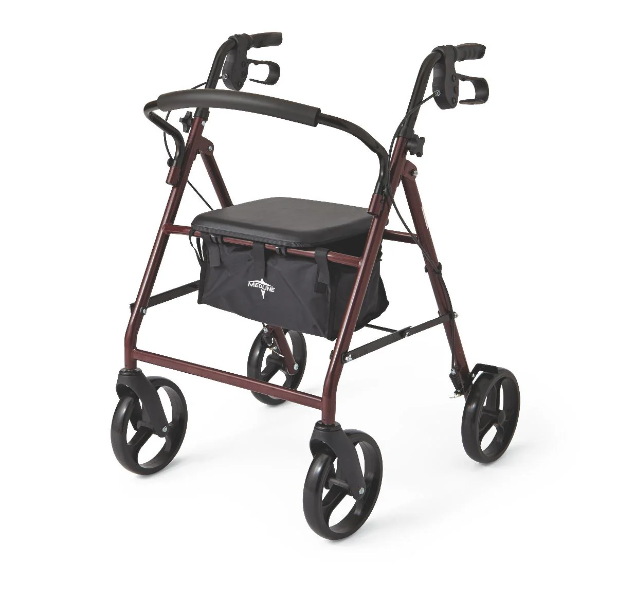 Rollator - Steel - Red - 8 In.Whls