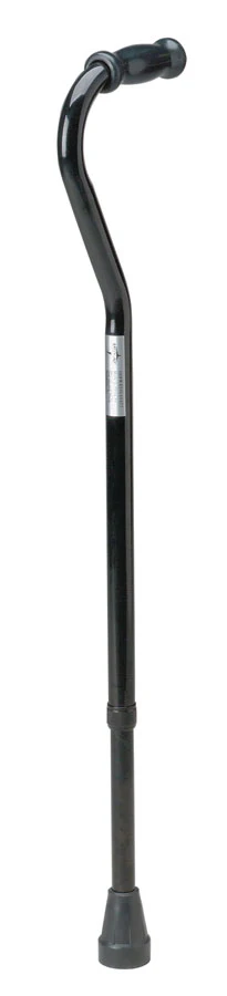 Offset Handle Bariatric Cane, Black - Image 2