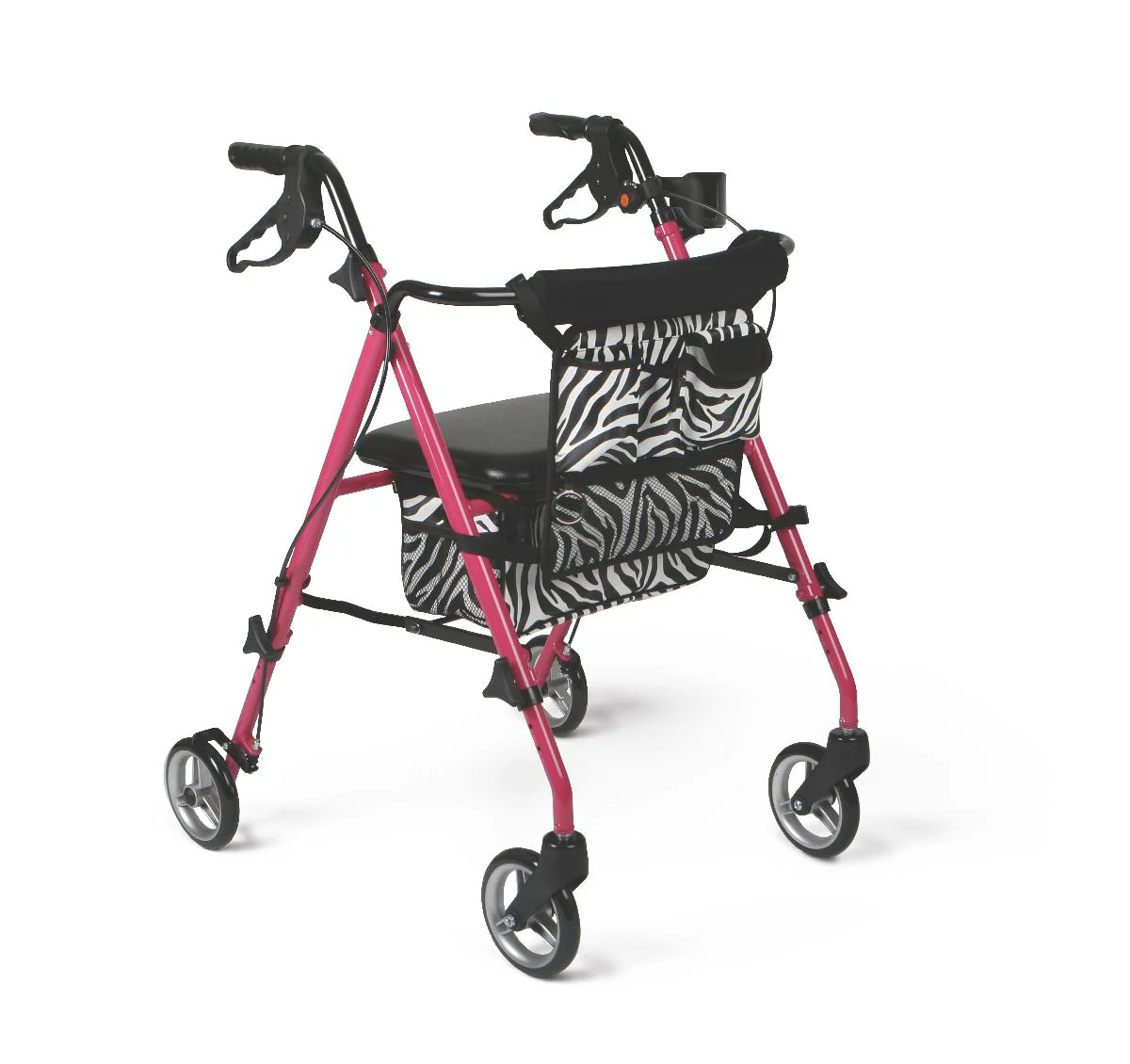 Rollator - Pink Zebra - 6 In.Whls - Image 2